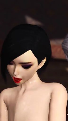 Stunning moment from &quot;A sexy busty hottie gets fucked hard by 3d futanari in the medieval throne chamber&quot;