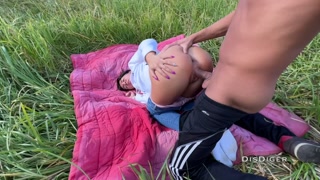 We found a secluded corner by the lake and had hot sex