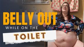 Big Belly Out While on the Toilet