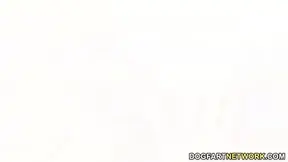 Busty Scarlett Monroe Sucks Gloryhole BBCs