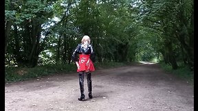 Outdoor posing and peeing #2 - trans person