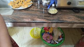 Housewife with Stepsister Kitchen Fucking
