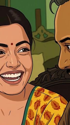 Indian villege women romantic video in their home cartoon video   Clip 1