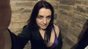 Ripped Pantyhose Pee Fetish - Blue Lingerie, Close-up Pussy Pee and Toilet Mess