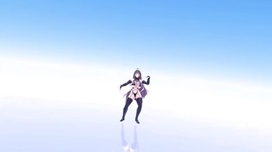 Elf VTuber strips down until naked in sinful MMD animation