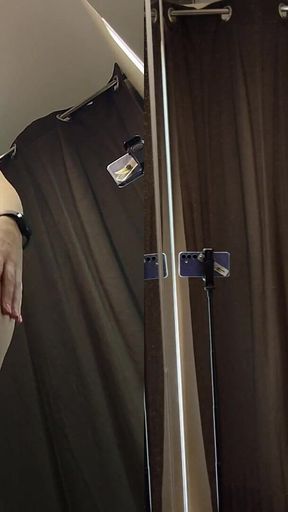 Memorable moment from &quot;Camera in fitting room on pink pussy of blonde with big tits. Sexy blonde try on haul clothes&quot;