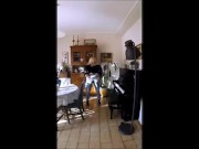 Julia Cool wearing Pantyhose under Denim and walking around