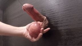Milking Handjob Sounding And Ball Squeezing With Cum In Hand