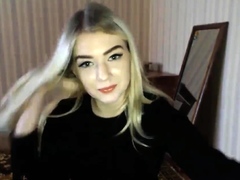 Curly Blonde Teen Records Solo Dildo Masturbation More at