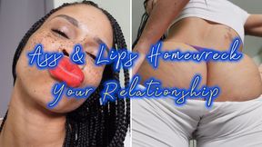 Ass And Lips Homewreck Your Relationship- Ebony Goddess Rosie Reed Homewrecking Lipstick Fetish Femdom POV- 1080p HD