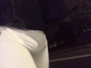 late evening - walking home after Gym in Compression Shorts