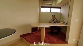 Kiffa as teacher and students get foot worship