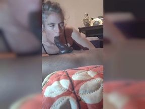 Wifey Slowly Swallows a Couple Loads, She Wouldn't Stop