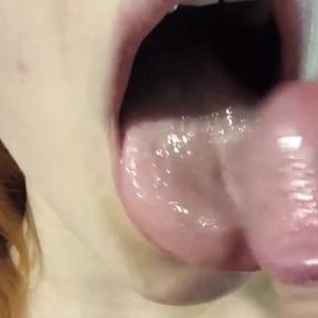 Babe does ASMR blowjob I cum in her mouth