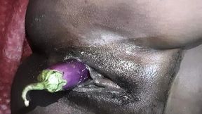 Indian Bhabhi's steamy sexual escapades with a brinjal 'cock&#x1F32D;'