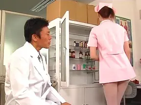 Japanese nurse Erika Kurisu blows tasty cock like a true goddess