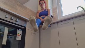 SWEATY GYM SOCK HUMILIATION – DIRTY SMELLY FEET DOMINATION AFTER WORKOUT
