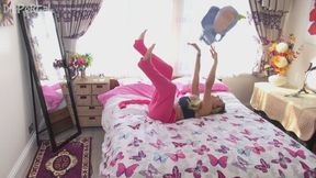 Electra Plays With Her Teddy In Her Diaper And Onesie