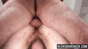 ”Bear & hunk railing deeply with barebacking & blowjob”