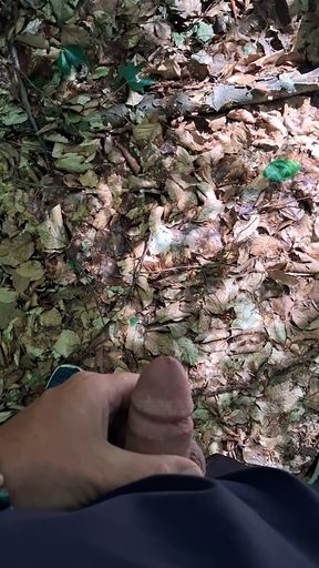 Horny pissed in the forest