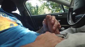 Flash dick in the car