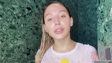 Dripping Damp within the Shower Abella Danger Sucks and Shags Large Vibrator