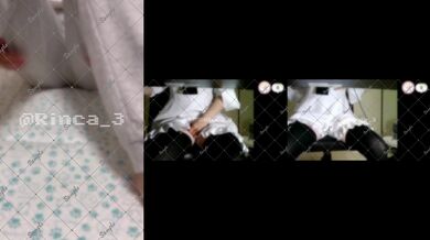 Peeing on the mannequin's face!