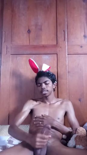 Easter chocolate teen wanking and jerk off