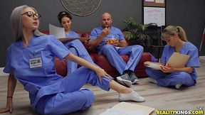 Busty nurse Skylar Vox gets Facialized after sex with big-dicked colleague