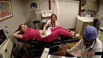 9 Month Pregnant Nurse Nova Maverick Lets Doctor Tampa &amp_ Nurse Stacy Shepard Play Around With Ultrasound Machine @GirlsGoneGyno - Reup