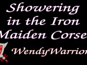 Showering in my Iron Maiden Corset (full video)