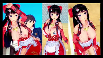 【エロゲーコイカツ！】爆乳女巫女剣士「甲斐(オリキャラ)」のおっぱい揉みまくり