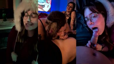 3 Bar TikTok Sluts Triple Choke 1 Cock Gushing Harem Orgy