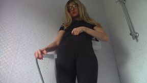 Black Yoga Pants & Top Shower (mkv)