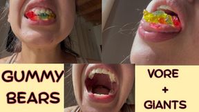 Gummy bears + Vore + giant