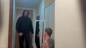 Hard anal fucking of a submissive guy and a juicy cumshot on his face