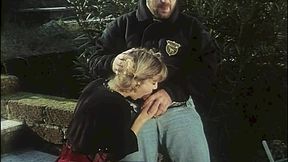 90&#039;s Teeny Fucks with Janitor in College Garden