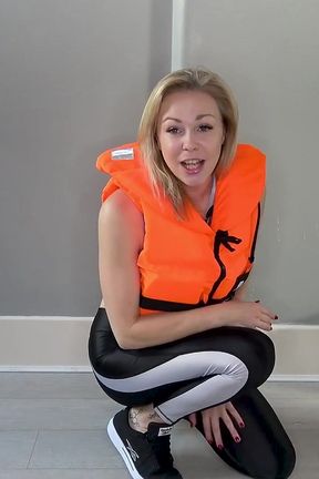 Asmr Lifejacket Fetish Confession in Shiny Leggings