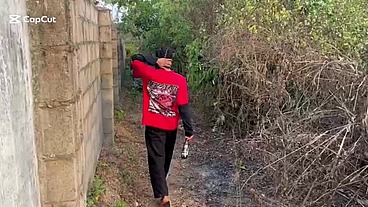 Out in the wood with a black big Dick Guy