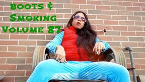 Velour tracksuit and blue timberland boots show off while I enjoy a smoke outdoors volume 87 Non Nude ****wmv****