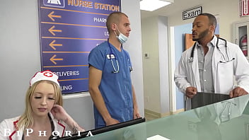 BiPhoria - Nurse Catches Doctors Fucking Then Joins In