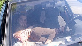 Lola in Crazy Deep Throat Gagging In A Car - WTFPass