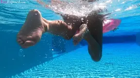 Brooke's Underwater Barefoot Pool Float – Wet Feet, Bikini & GoPro Foot Fetish