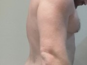 Thick Bodybuilder Naked Flexing Before Showering OnlyfansDotComBeefBeast Sexy Alpha Musclebear Hot