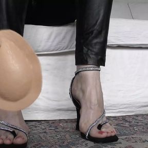 Sexy Toe Sandals High Heels Worn with Pads Part 1