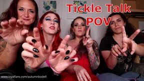 Tickle Talk POV - Scarlett Storm, Whitney Morgan, Draven And Autumn Bodell Four Girl POV Tickling Instruction Virtual Tickling POV Tickle Instruction