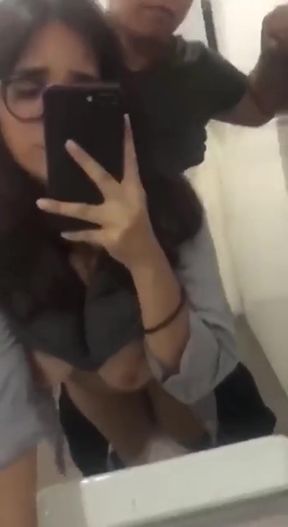 Selfie Indian Bathroom Desi Moaning Standing doggy