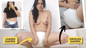 Swollen and dirty diapers