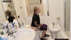Roommate follows me in the toilet again!