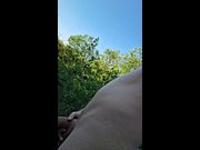 Enjoying the nicee weather solo outdoor masturbation